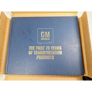 Vintage GM General Motors The First 75 Years of Transportation Products HC Book